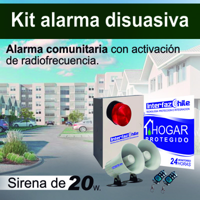 Alarma Comunitaria YUX, para comunidades de vecinos que quieren protegerse de vulneraciones de sus propiedades, comercios, vehículos o personas.<p>
Ahora puedes ampliar la efectividad en protección y seguridad, alerta vecinal, sirenas unidas en puntos vulnerables de la comunidad,  gran efectividad para disuadir, prevenir robos, portonazos o solicitar apoyo médico e incendio</p>
Las nuevas alarmas comunitarias inteligentes, te permite estar todo el tiempo conectado a una herramienta tecnológica de disuasión y unión comunitaria, para tomar acción inmediata frente a una emergencia
