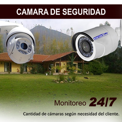 Recuadro de imagen que muestra Kit de Alarmas Comunitarias incluyen cámaras de seguridad utilizada ampliamente por condominios gran cobertura para parcelas y condominios, imagen xl